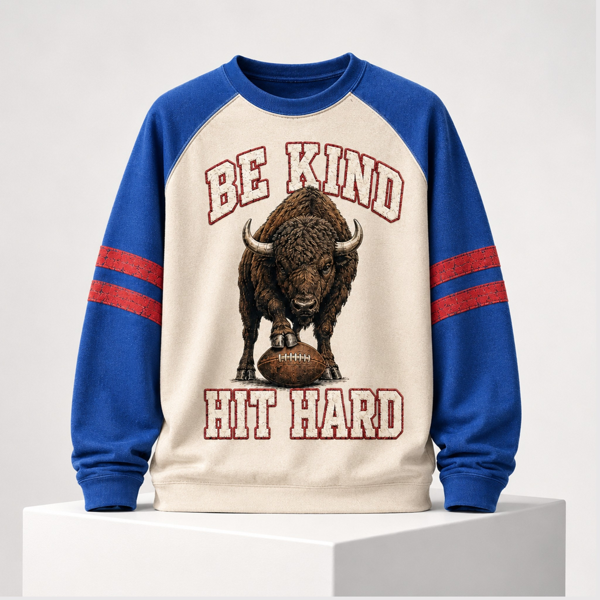 Buffalo Football Be Kind Hit Hard 2026 Sweatshirt Buffalo Bills Merch Gifts For Game Day - Kdjoy