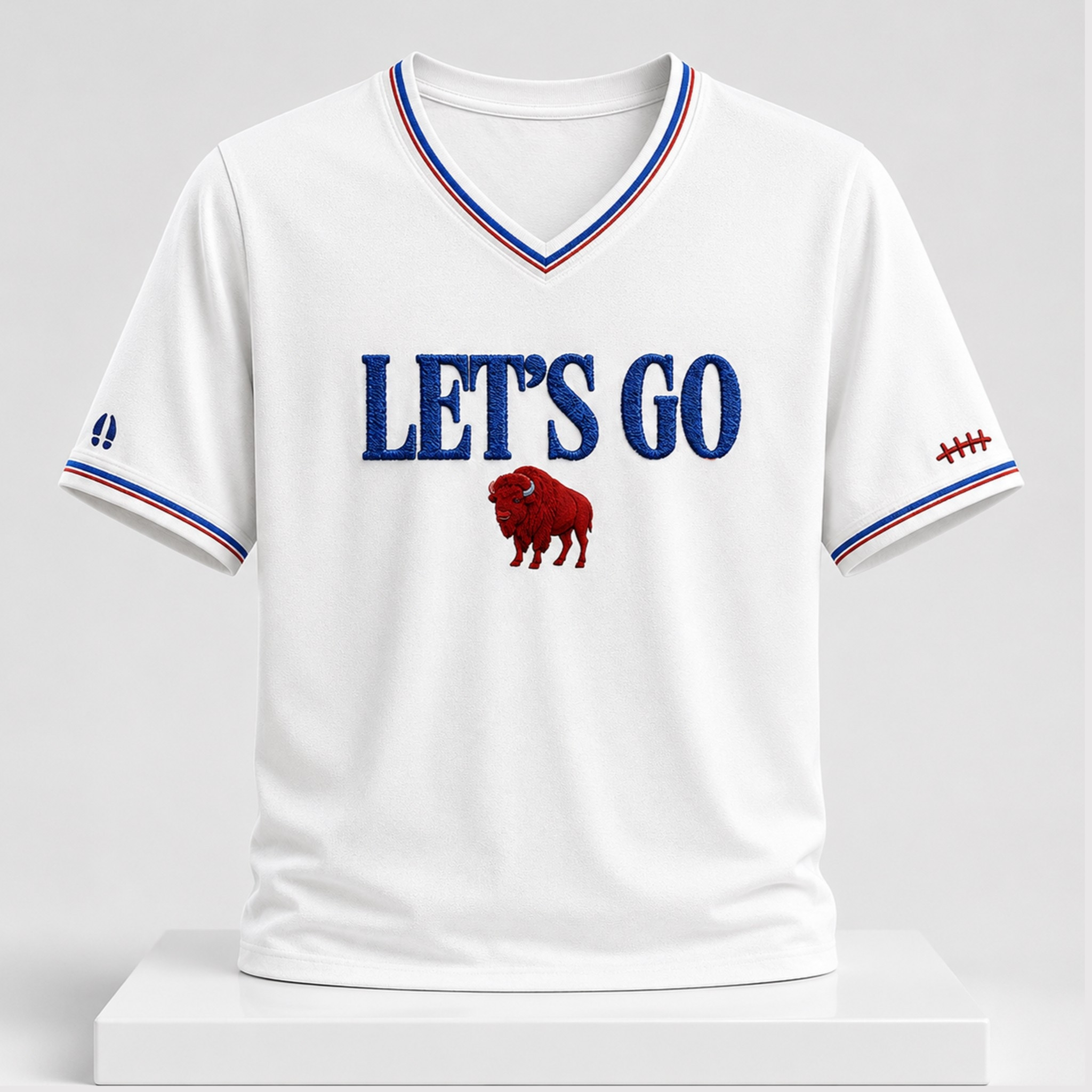 Buffalo Let's Go 2026 V-Neck Shirt Buffalo Bills Merch Presents For Football Lovers - Kdjoy