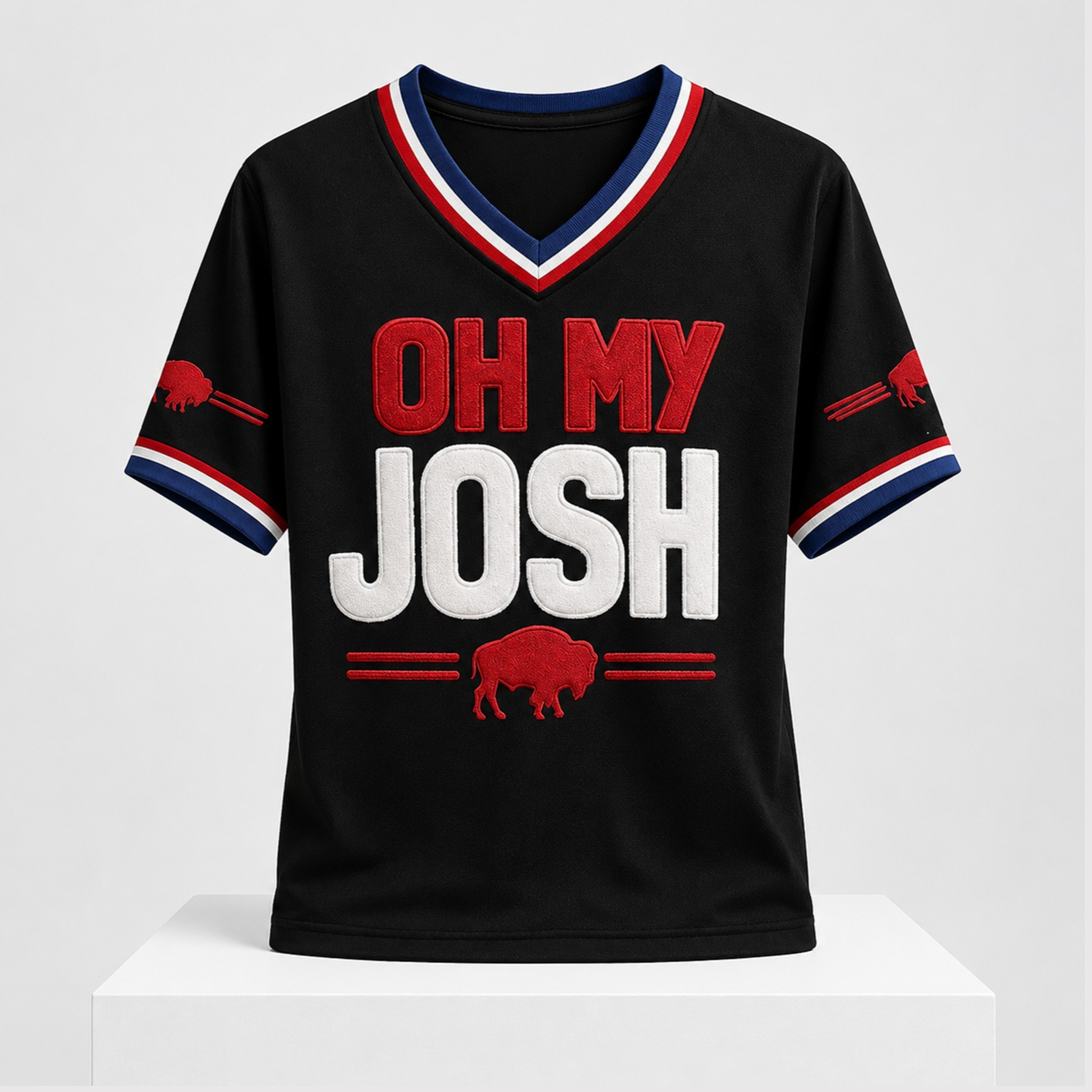 Buffalo Oh My Josh 2026 V-Neck Shirt Buffalo Bills Merch Best Football Gifts - Kdjoy Buffalo Oh My Josh 2026 V-Neck Shirt Buffalo Bills Merch Best Football Gifts - Kdjoy