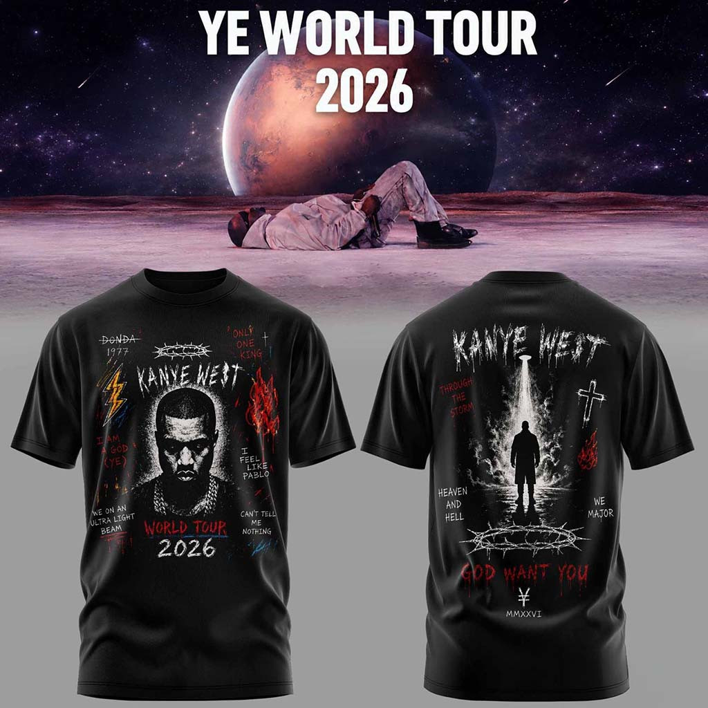 Bully Live Concert Tour 2026 T-Shirt God Want You Shirt Kanye West Merch Gift For Rapper Fans - Kdjoy