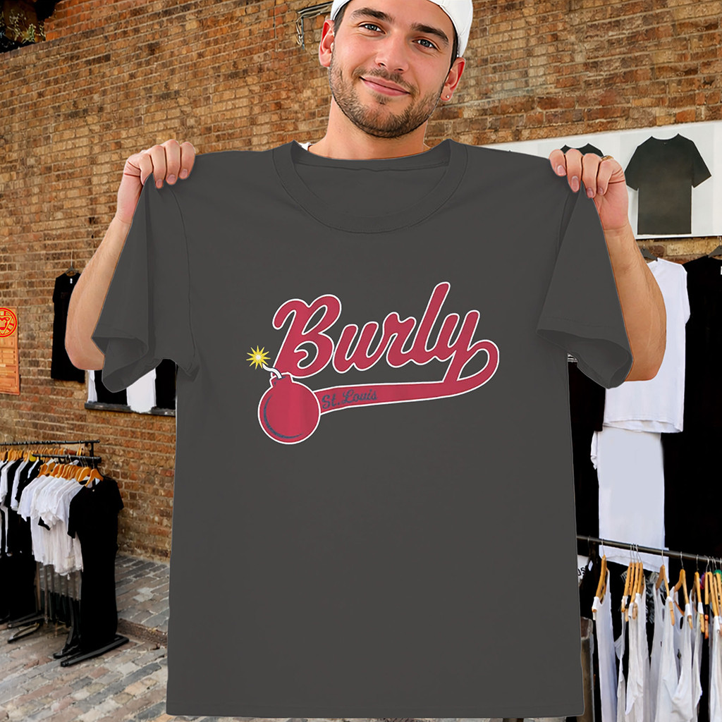 Burly Bomb Shirt Alec Burleson St Louis Baseball Tee St Louis Cardinals Merch Fans Gifts - Kdjoy Burly Bomb Shirt Alec Burleson St Louis Baseball Tee St Louis Cardinals Merch Fans Gifts - Kdjoy