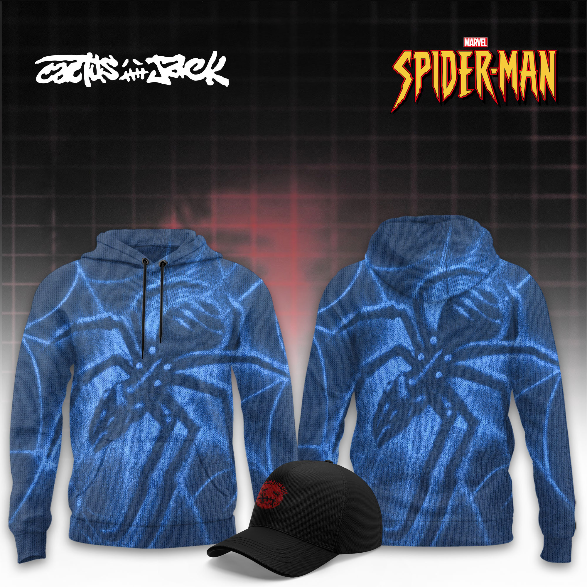 Cactus Jack x SPIDER-MAN Brand New Day Hoodie Blue Travis Scott Merch Gifts For Brother - Kdjoy Cactus Jack x SPIDER-MAN Brand New Day Hoodie Blue Travis Scott Merch Gifts For Brother - Kdjoy