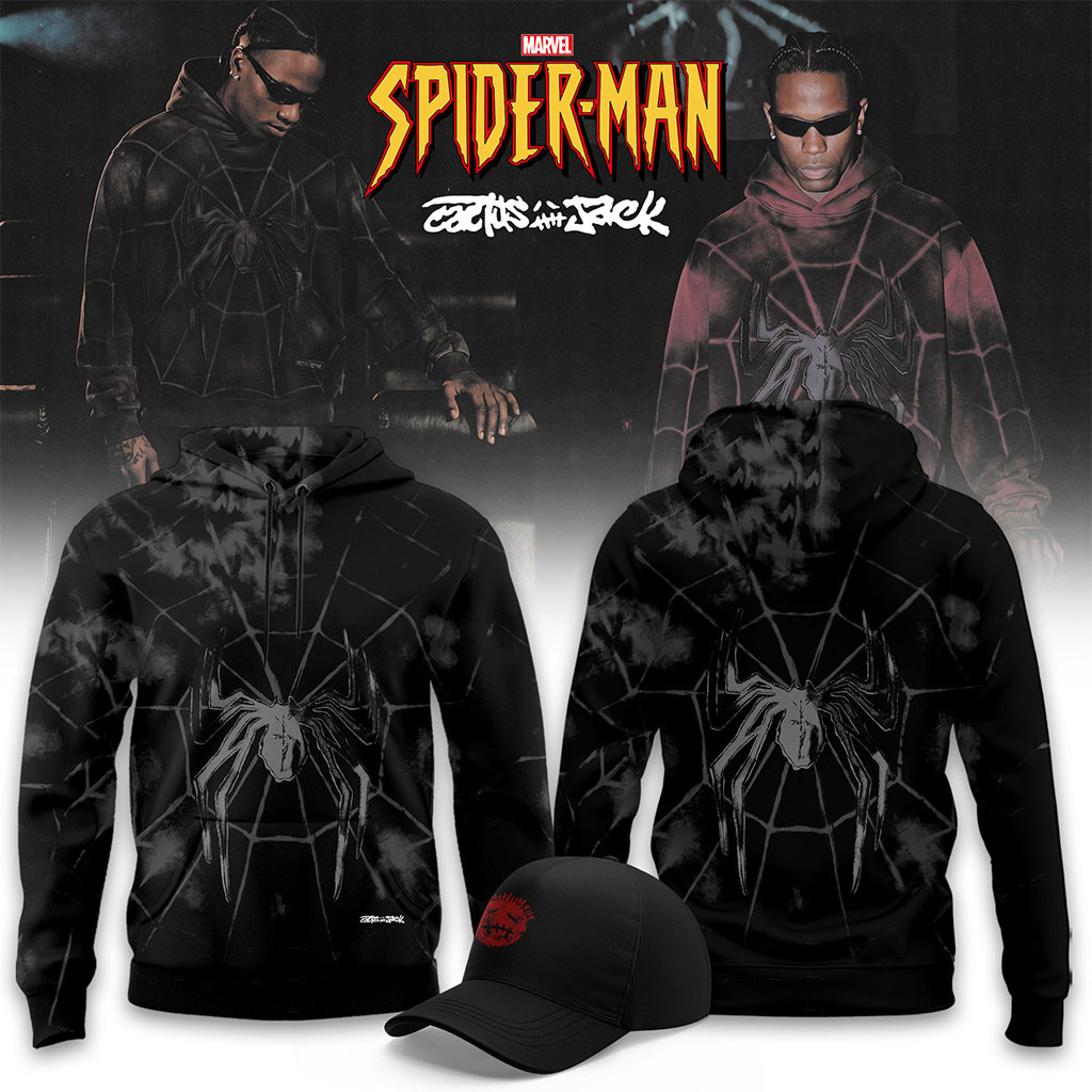 Cactus Jack X Spider-Man Brand New Day Hoodie Superhero Merch Birthday Gift For Him - Kdjoy