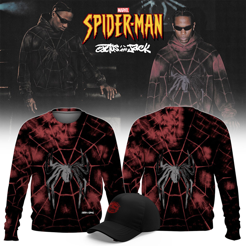 Cactus Jack X Spider-Man Brand New Day Sweatshirt 2026 Spider-Man Merch Marvel Fan Gifts - Kdjoy