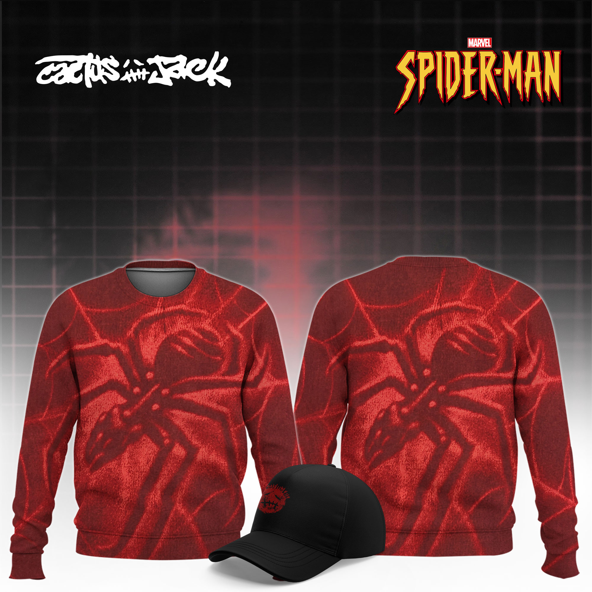 Cactus Jack x SPIDER-MAN Brand New Day Sweatshirt Red Travis Scott Clothing Gift For Fans - Kdjoy