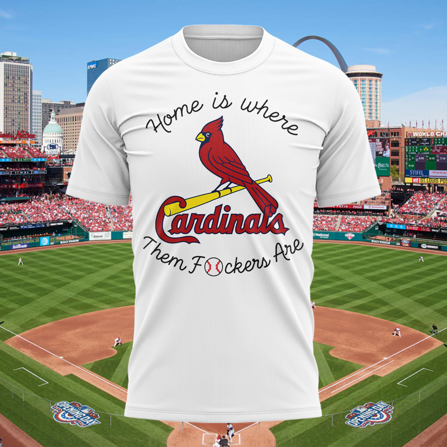 Cadinals Home Is Where Them Fckers Are T-Shirt St Louis Cardinals Merch Gifts For Baseball Fans - Kdjoy