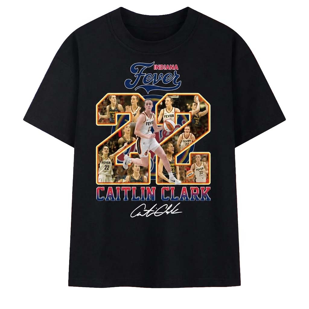 Caitlin Clark #22 Indiana Fever Signature Number Collage T-Shirt Caitlin Clark Merch Fan Gear - Kdjoy Caitlin Clark #22 Indiana Fever Signature Number Collage T-Shirt Caitlin Clark Merch Fan Gear - Kdjoy