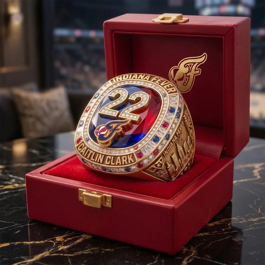 Caitlin Clark Indiana Fever 22 Gold Championship Ring Caitlin Clark Merch Basketball Fan Gifts - Kdjoy