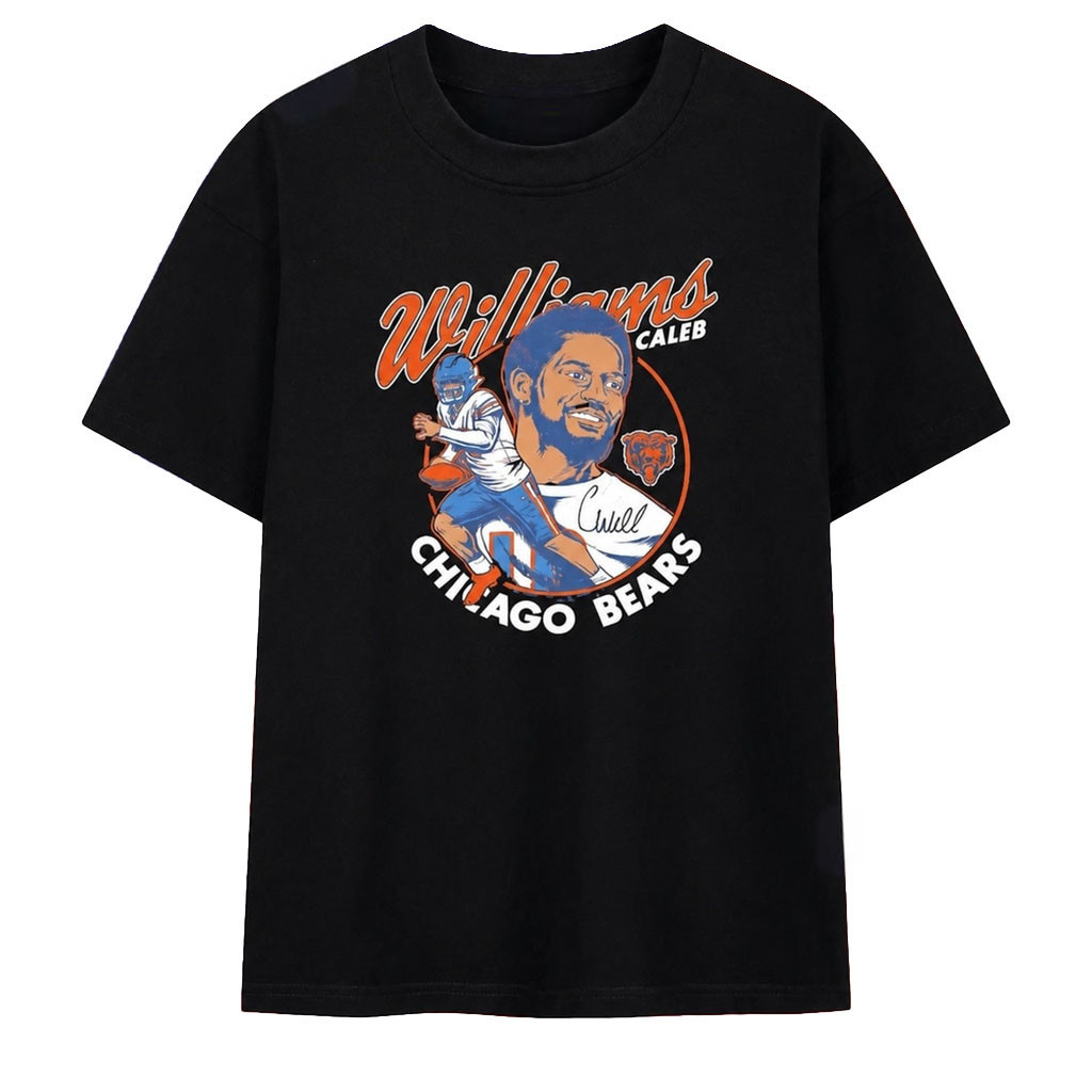 Caleb Williams Chicago Bears Signature T-Shirt Caleb Williams Merch Gifts For Football Fans - Kdjoy