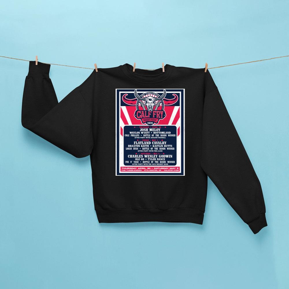 Calf Fry Music Festival 2026 Sweatshirt Black Unique Gifts For Music Lovers - Kdjoy