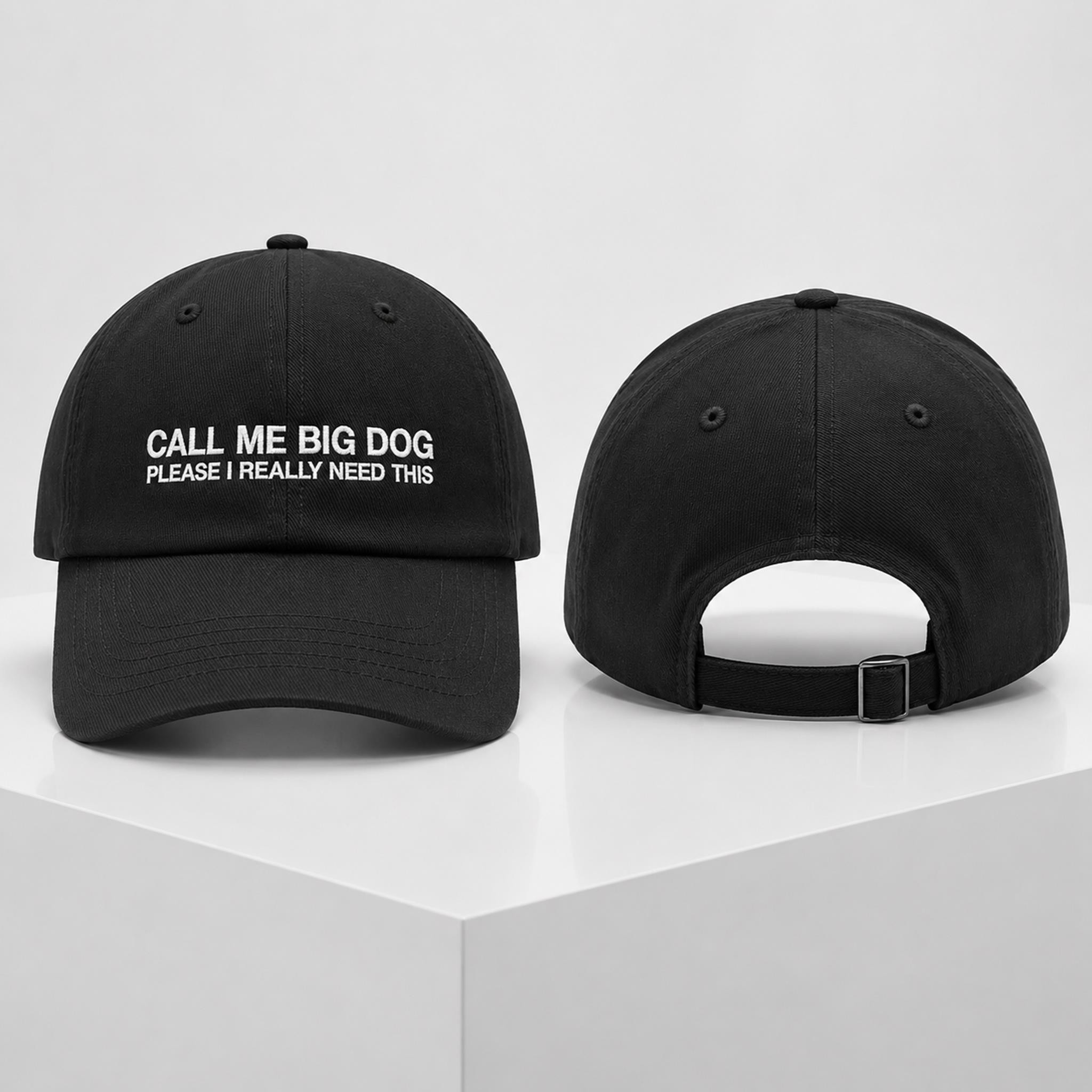 Call Me Big Dog Please I Really Need This 2026 Hat Embroidered Funny Cap Gifts For Friends - Kdjoy