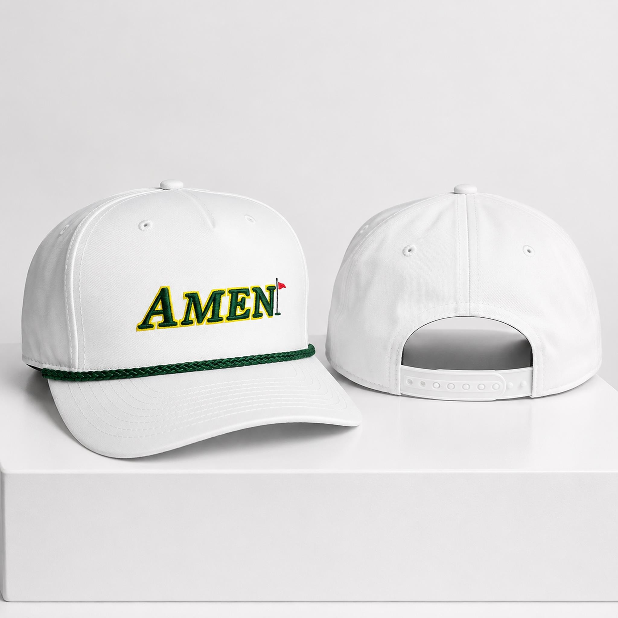 Cam Skattebo Amen Golf Hat Embroidered Cameron Skattebo Merch Gifts For Golfers - Kdjoy