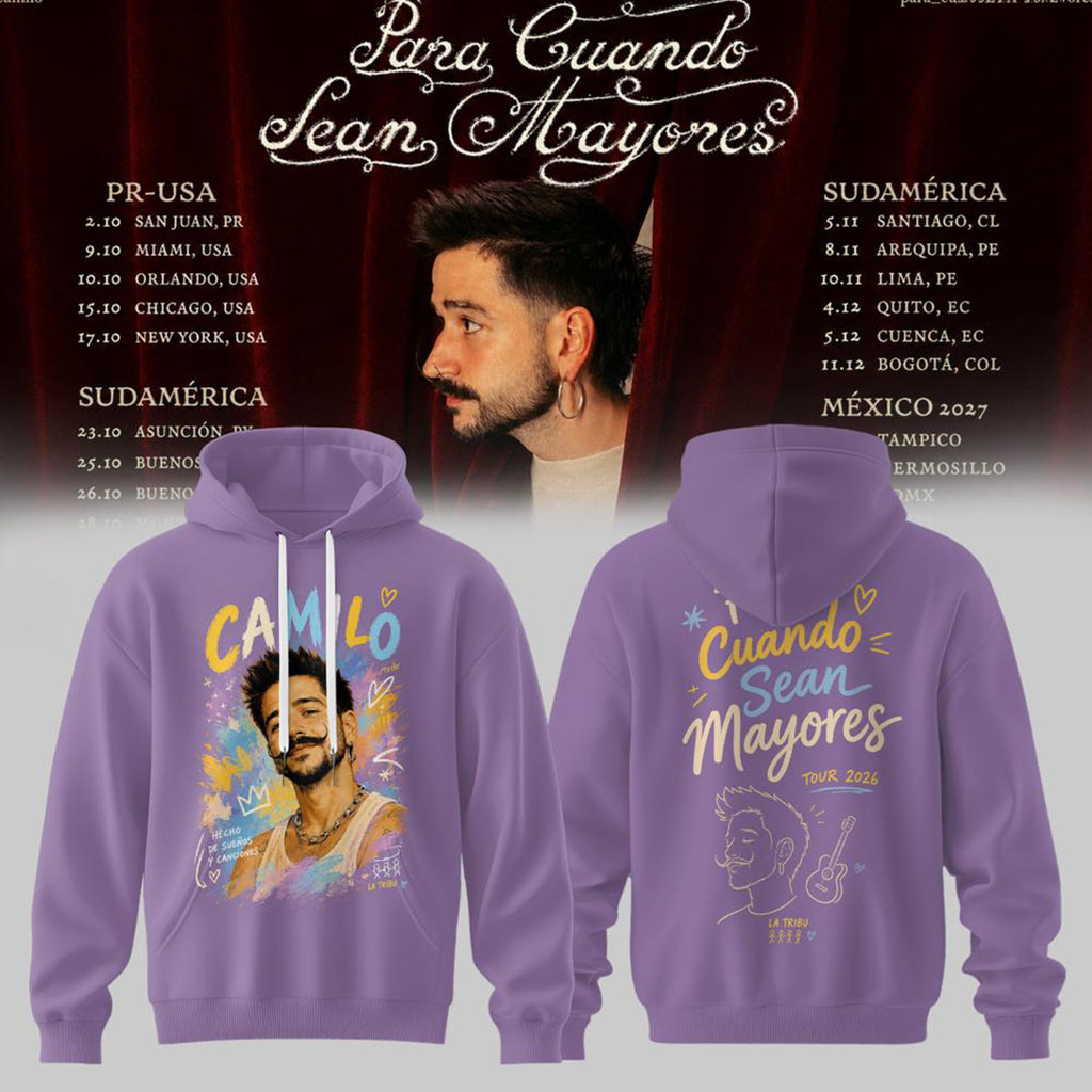 Camilo Para Cuando Sean Mayores World Tour 2026 Hoodie Camilo Merch Present For Music Lovers - Kdjoy