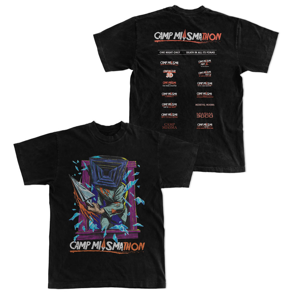 Camp Miasma Merch 2026 Camp Miasmathon T-Shirt Horror Fan Apparel Gift For Dudes - Kdjoy Camp Miasma Merch 2026 Camp Miasmathon T-Shirt Horror Fan Apparel Gift For Dudes - Kdjoy