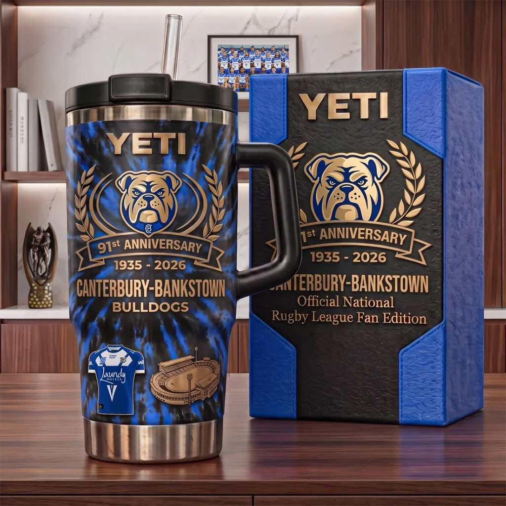 Canterbury-Bankstown Bulldogs 91st Anniversary Tumbler CB Bulldogs Merch Gifts For Brother - Kdjoy
