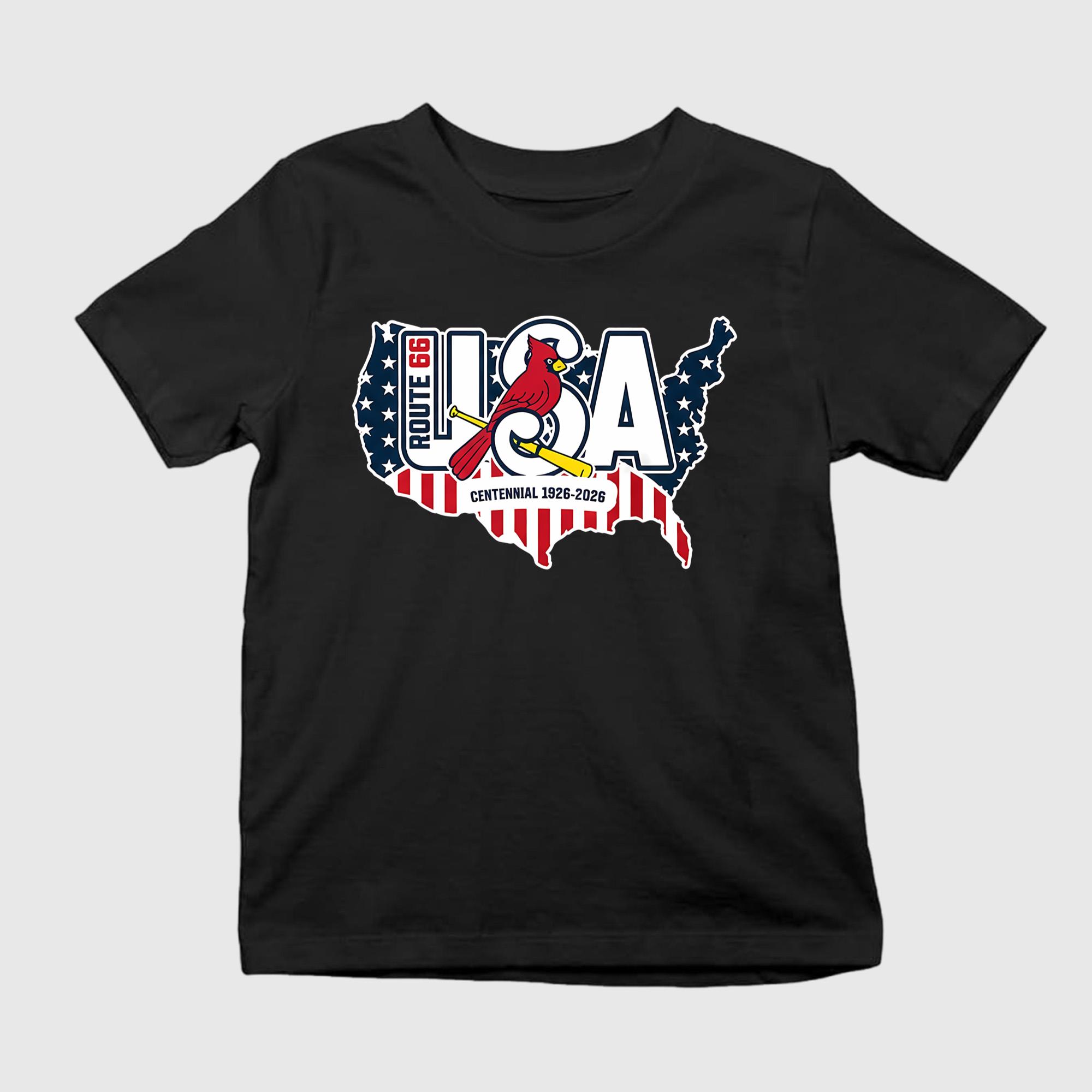 Cardinals Route 66 Centennial 1926-2026 Shirt St Louis Cardinals Merch Gifts For Fans - Kdjoy