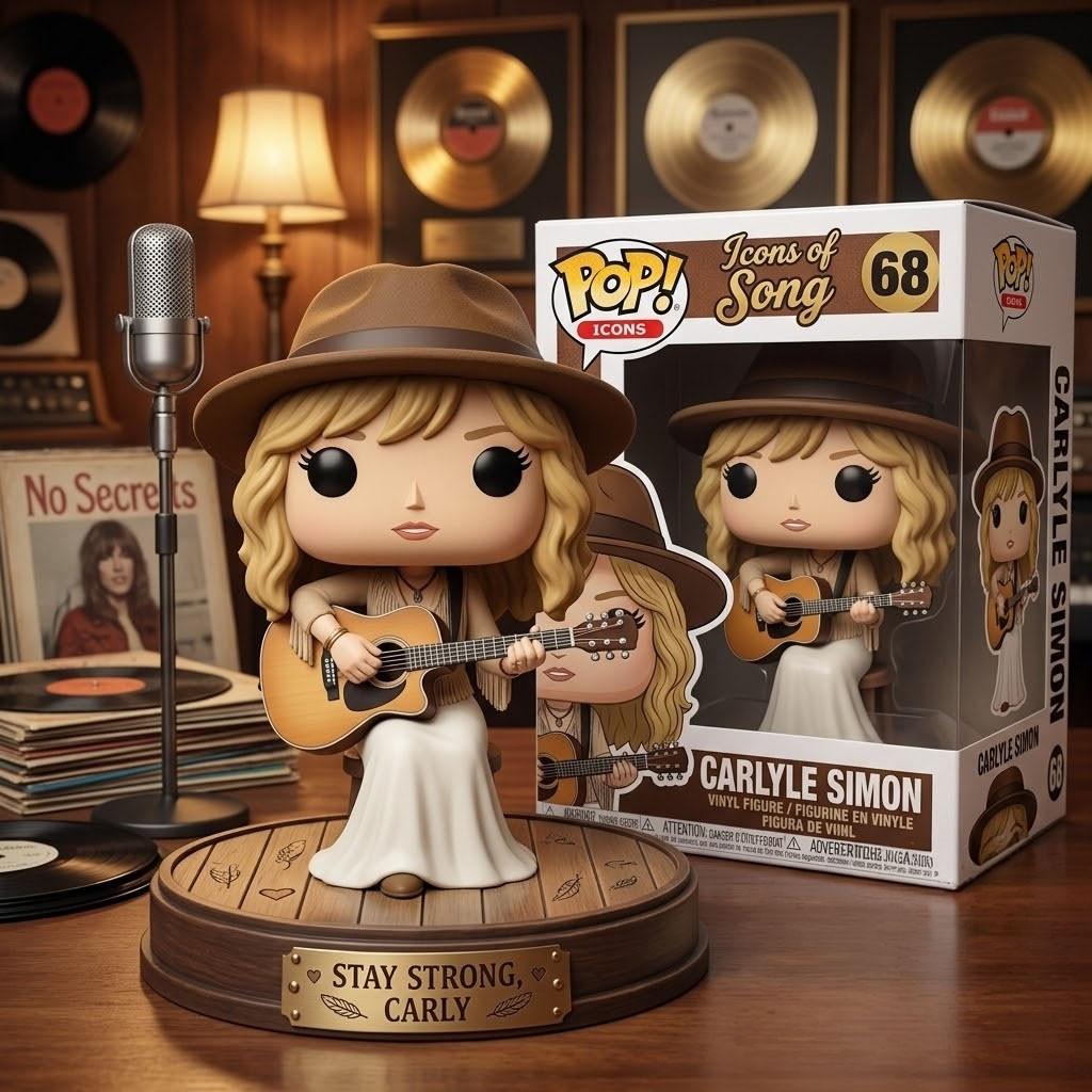 Carly Simon No Secrets Album Acoustic Guitar Funko Pop Icons Of Song Carly Simon Merch Gifts - Kdjoy
