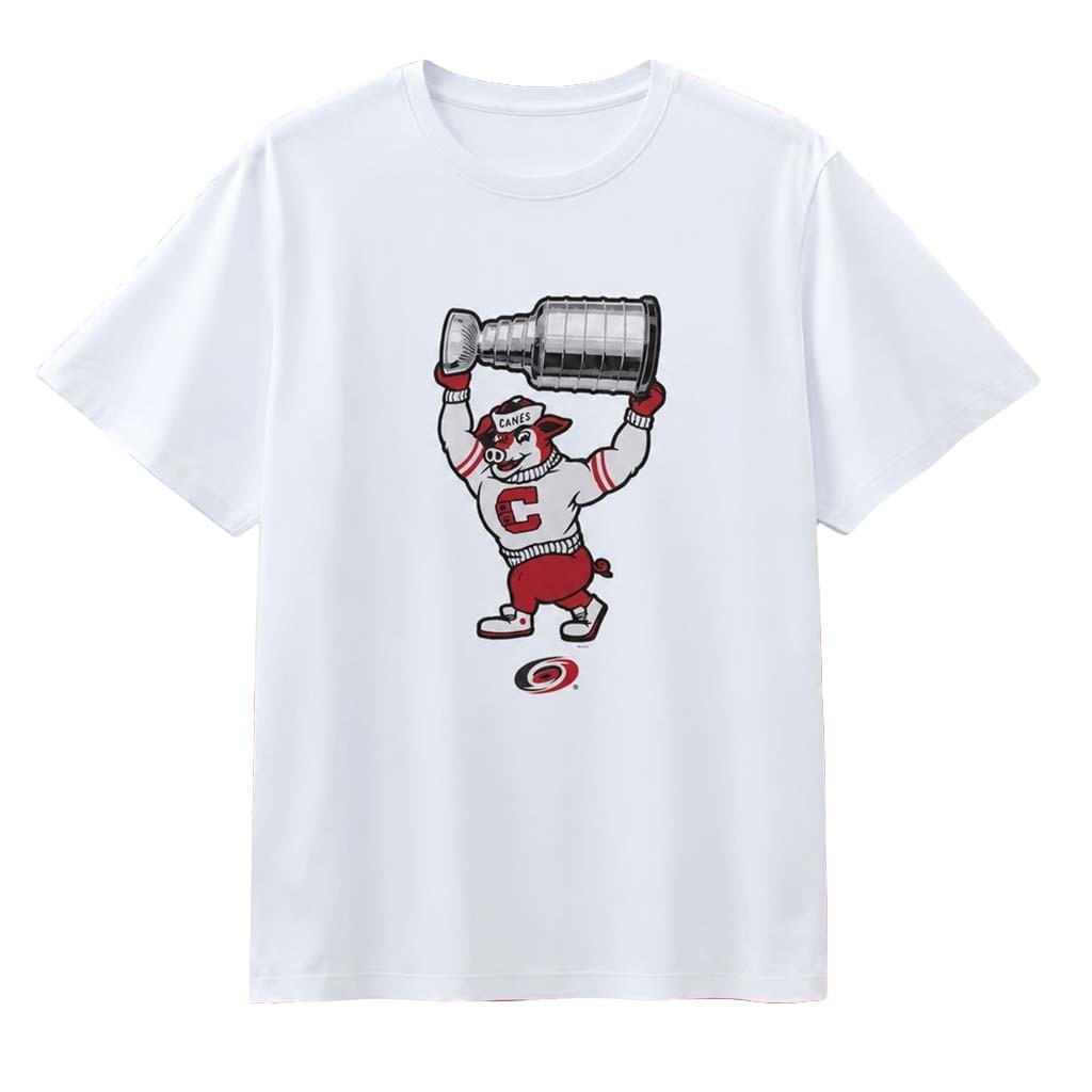 Carolina Hurricanes Stormy Mascot Holding The Stanley Cup T-Shirt Hurricanes Merch Hockey Gifts - Kdjoy