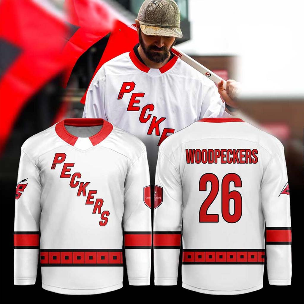 Carolina Hurricanes X Woodpeckers Celebrate Canes Stanley Cup Hockey Jersey Fan Merch Gifts Carolina Hurricanes X Woodpeckers Celebrate Canes Stanley Cup Hockey Jersey Fan Merch Gifts