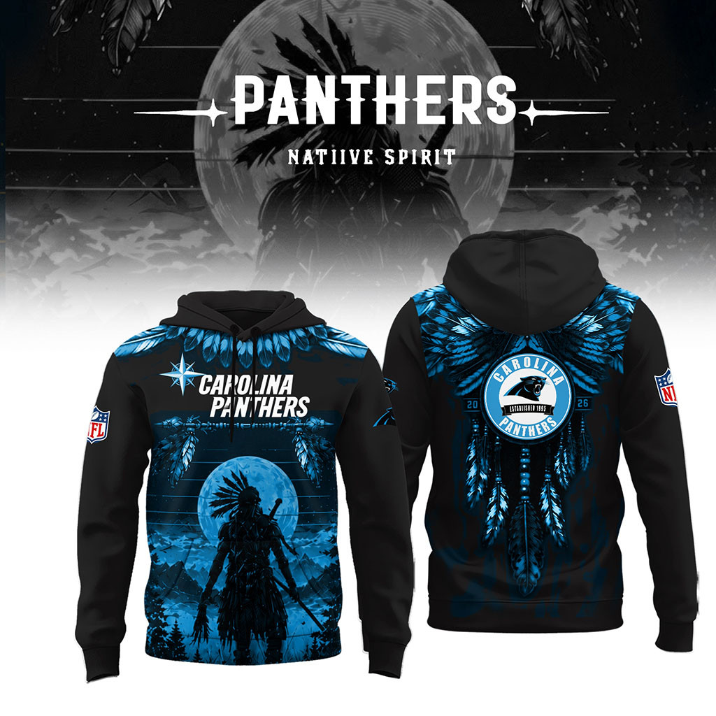 Carolina Panthers Native Spirit Heritage Hoodie 2026 Panthers Merch Present For Football Fans - Kdjoy