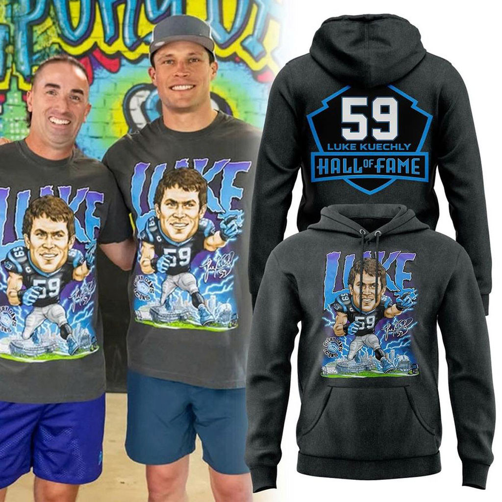 Carolina Panthers X Luke Kuechly 59 Hall Of Fame Class Of 2026 Hoodie Panthers Merch Fan Gifts - Kdjoy