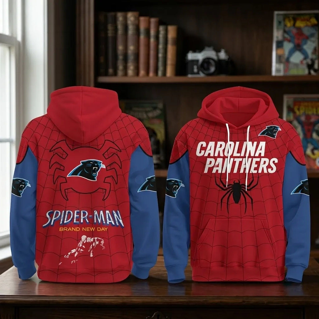 Carolina Panthers X Spider-Man Brand New Day Hoodie 2026 Carolina Panthers Merch Fan Gifts Carolina Panthers X Spider-Man Brand New Day Hoodie 2026 Carolina Panthers Merch Fan Gifts