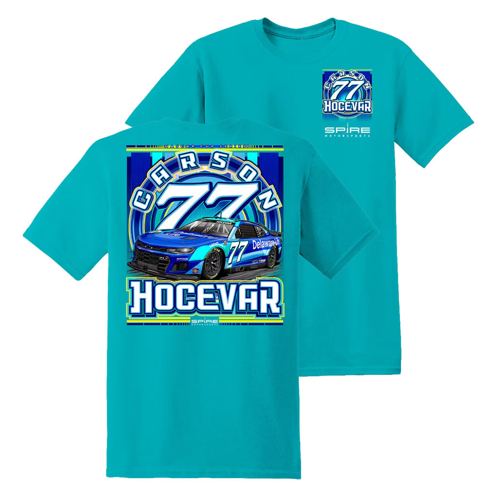 Carson Hocevar Merch 2026 Carson Hocevar Spire Motorsports Car T-Shirt Gift For Racing Fans - Kdjoy