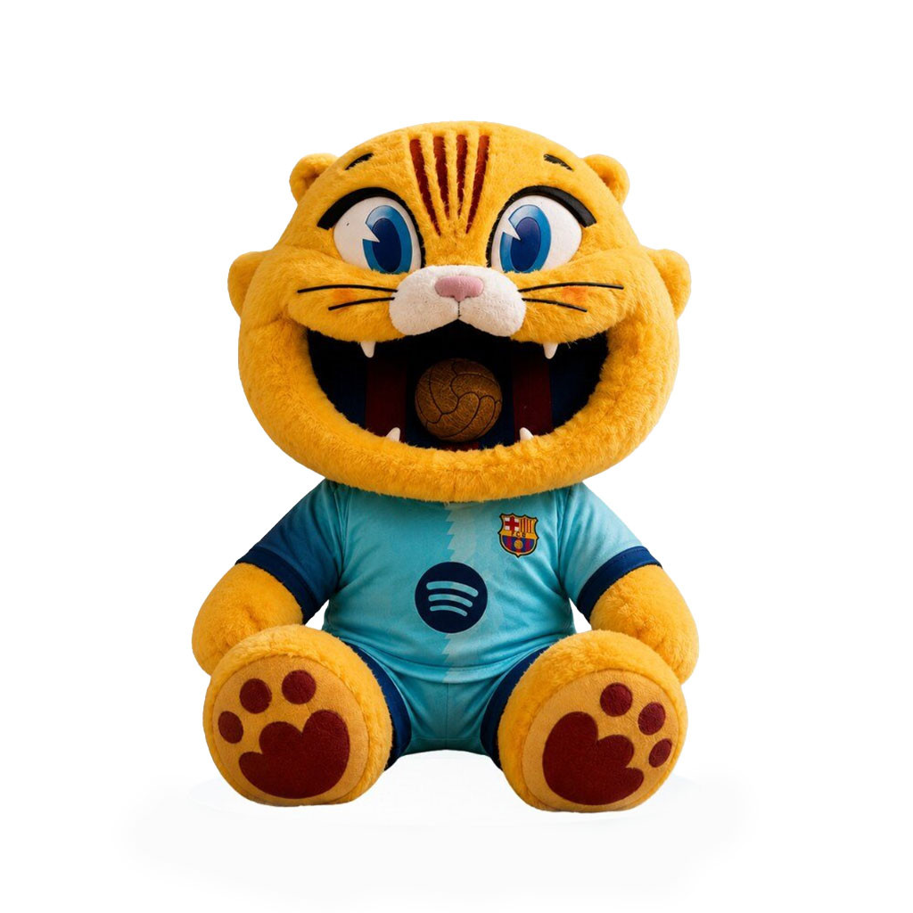 Cat FC Barcelona X 2026 27 Third Kit Jersey Plush Pillow FCB Merch Gift For Football Lovers - Kdjoy