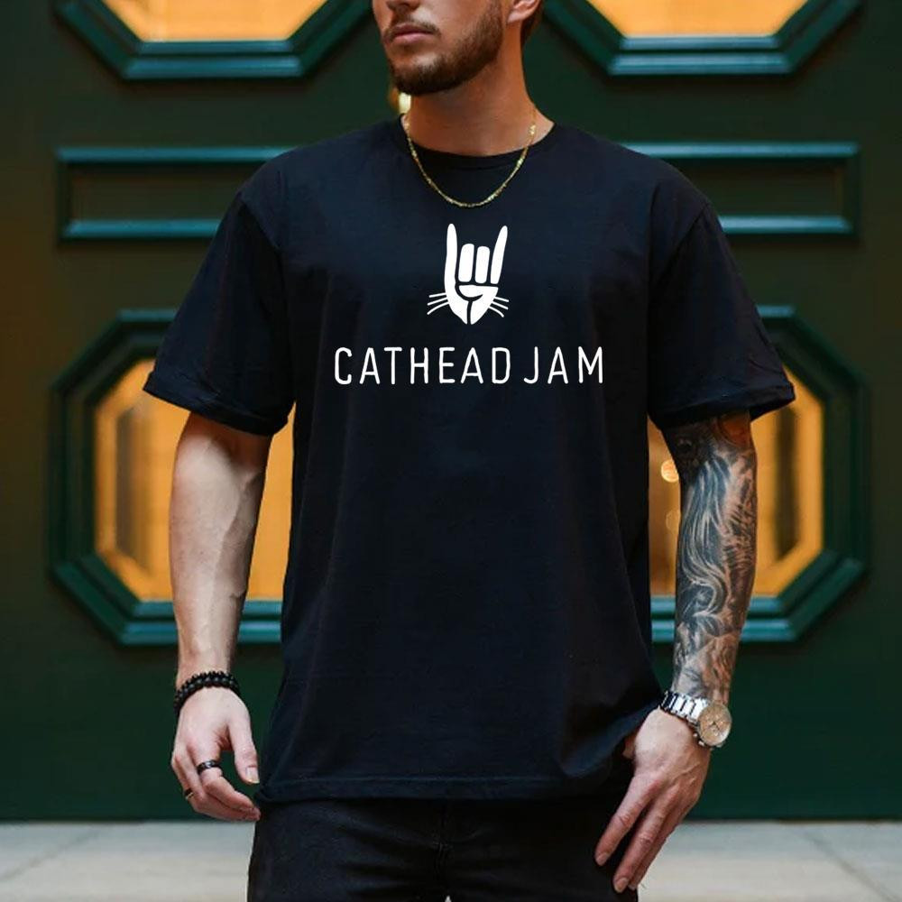 Cathead Jam 2026 White Logo T-Shirt Cathead Jam Merch Best Gifts For Music Lovers - Kdjoy Cathead Jam 2026 White Logo T-Shirt Cathead Jam Merch Best Gifts For Music Lovers - Kdjoy