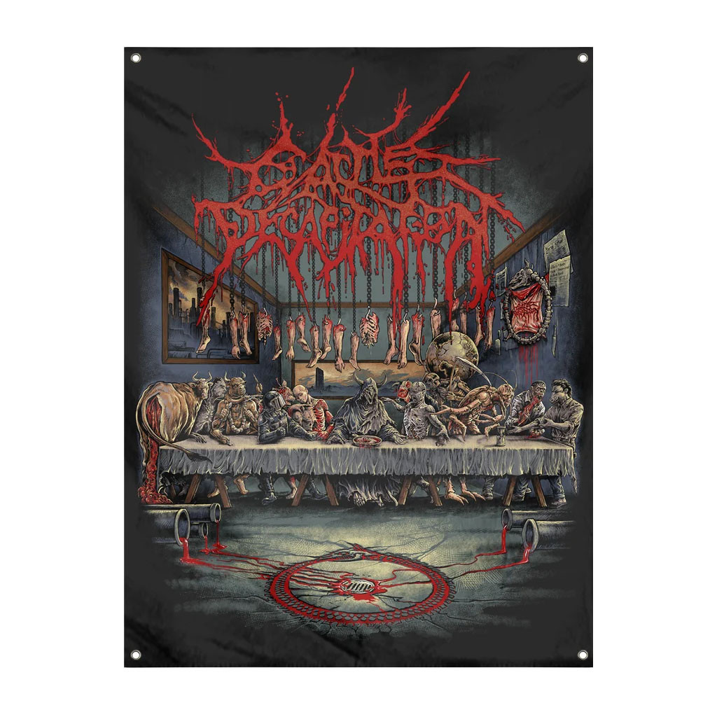 Cattle Decapitation Merch The Blast Supper Flag Home Decor Gift For Deathgrind Band Fans - Kdjoy Cattle Decapitation Merch The Blast Supper Flag Home Decor Gift For Deathgrind Band Fans - Kdjoy