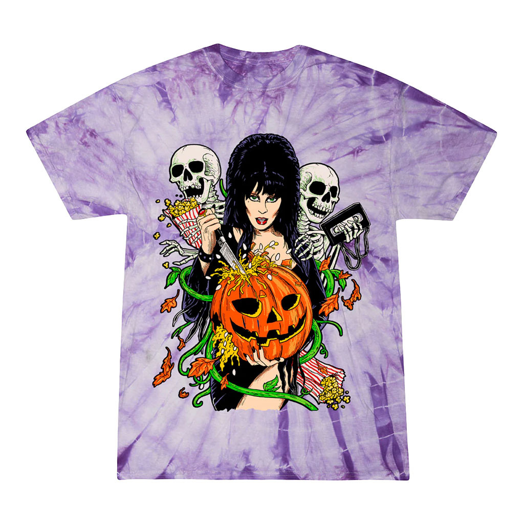 Cavitycolors Merch 2026 Elvira Creepy Carver Tie Dye T-Shirt Halloween Gift for Fans - Kdjoy