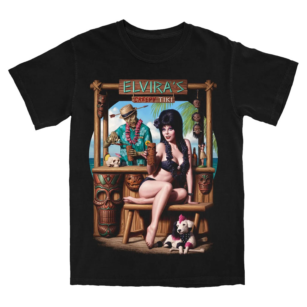 Cavitycolors Merch 2026 Elvira Creepy Tiki T-Shirt Best Gift For Horror Fans - Kdjoy