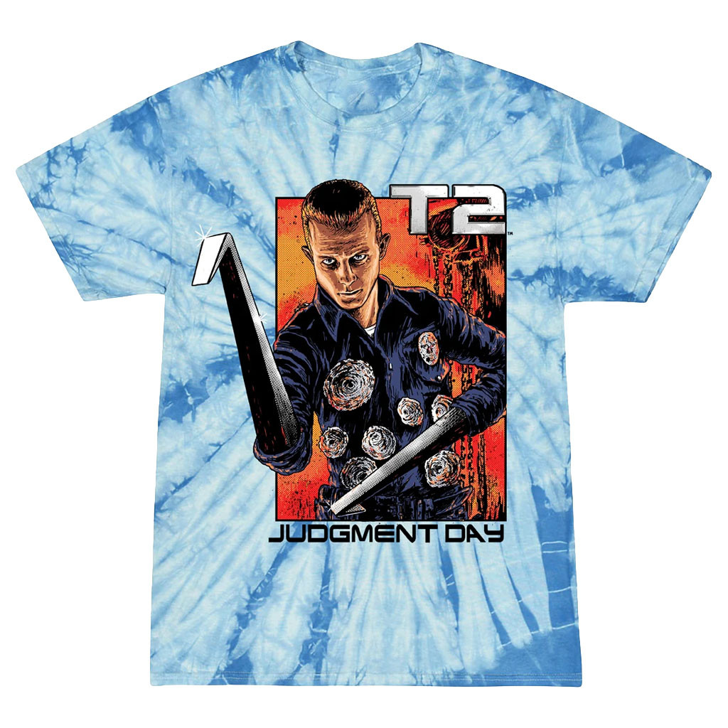 Cavitycolors Merch 2026 T2 T 1000 Tie Dye T-Shirt T2 Judgment Day Merch Gift For Movie Fans - Kdjoy