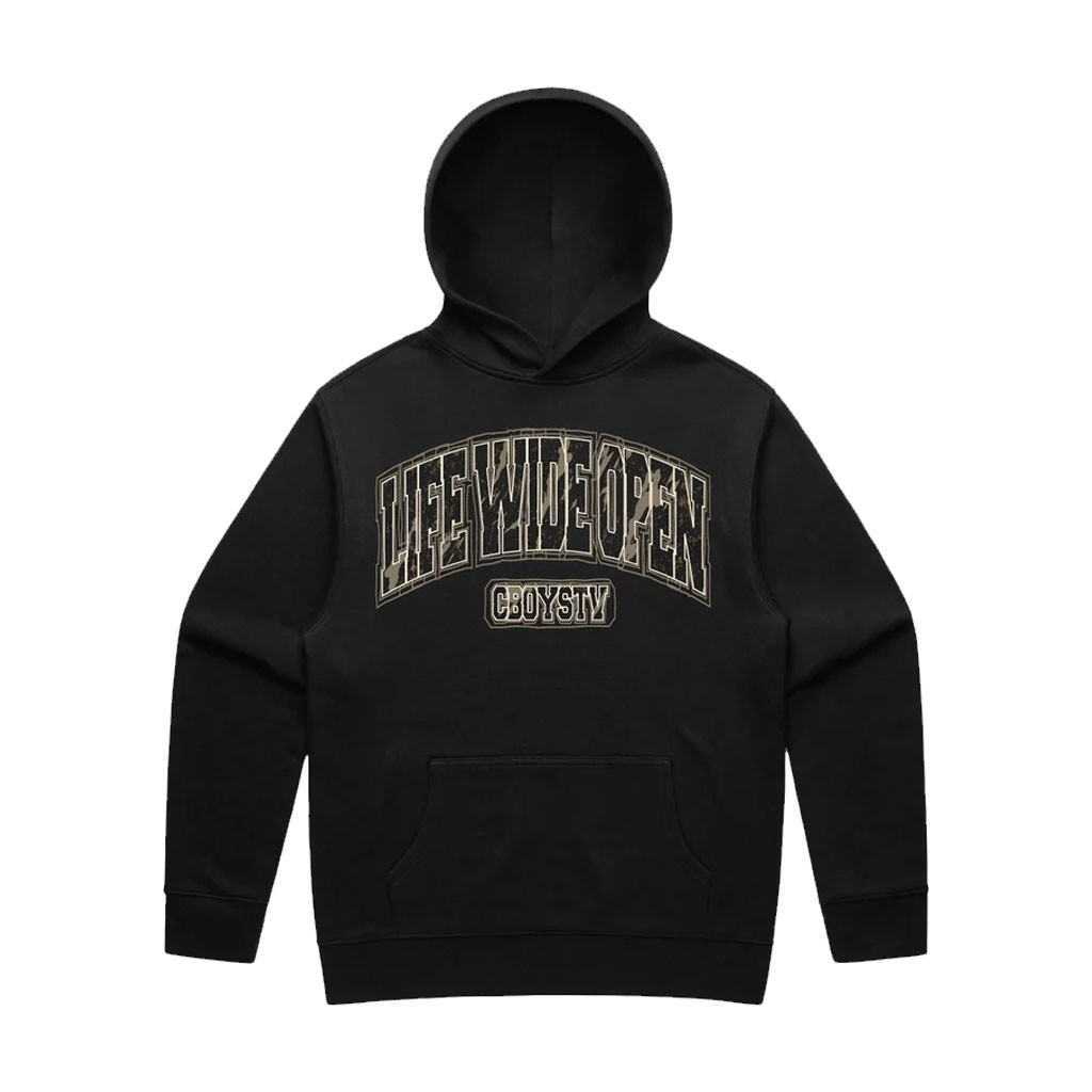 CboysTV Merch 2026 Varsity Camo Hoodie Life Wide Open Hoodie Special Gift For Fathers - Kdjoy CboysTV Merch 2026 Varsity Camo Hoodie Life Wide Open Hoodie Special Gift For Fathers - Kdjoy