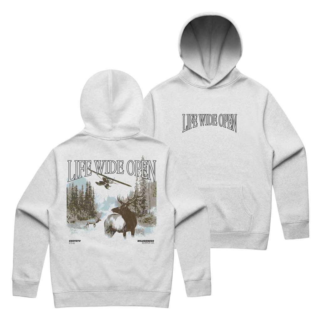 CboysTV Merch 2026 Wilderness Supply Hoodie Life Wide Open Hoodie Outdoor Lover Gifts - Kdjoy