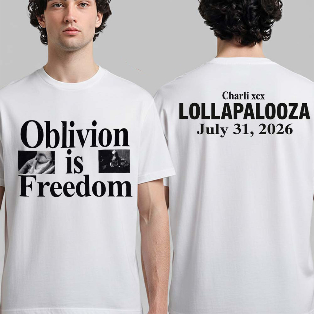 Charli XCX Lollapalooza Chicago 2026 Shirt Oblivion Is Freedom T-Shirt Gifts For Fans - Kdjoy