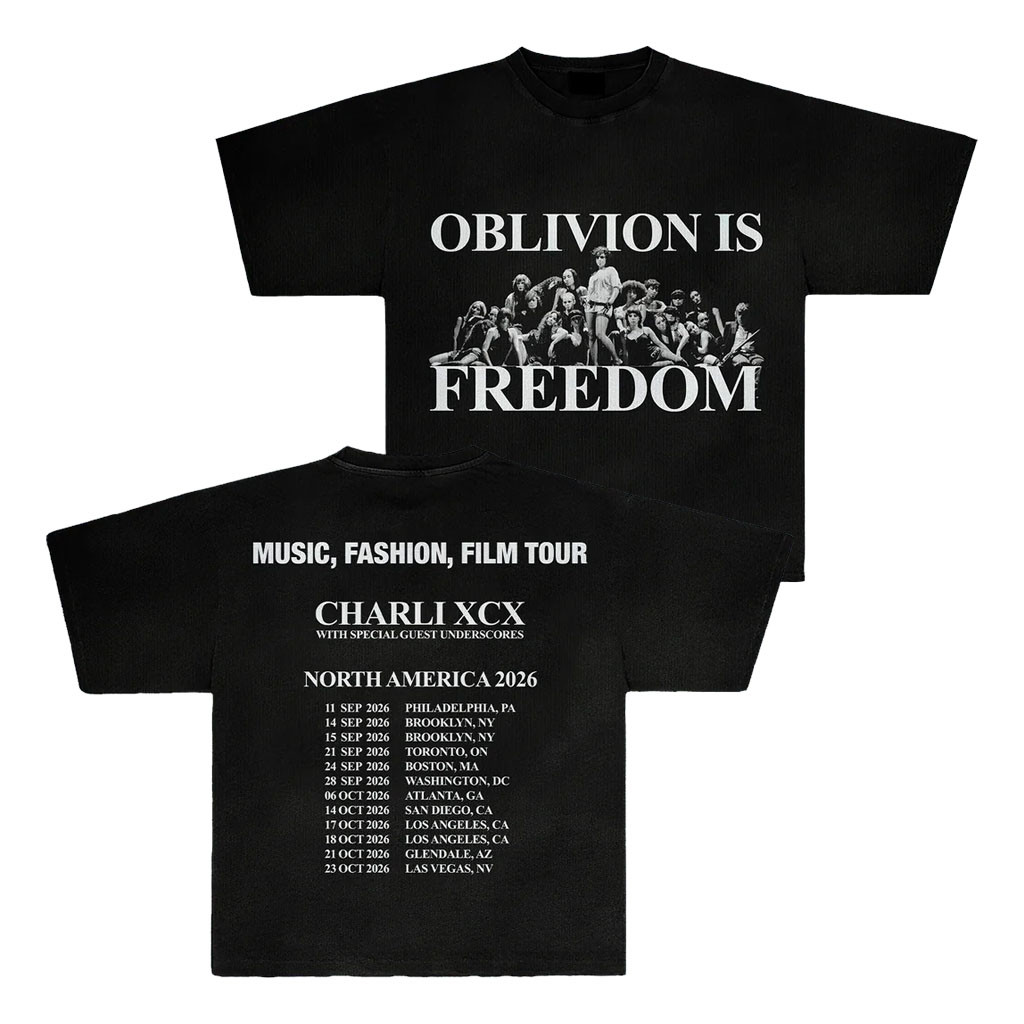 Charli XCX Merch 2026 Music Fashion Film Tour T-Shirt Oblivion Us Freedom Shirt Gift For Fans Charli XCX Merch 2026 Music Fashion Film Tour T-Shirt Oblivion Us Freedom Shirt Gift For Fans