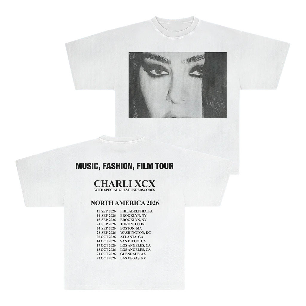 Charli XCX Merch Music Fashion Film Tour 2026 T-Shirt Eyes Tour Dates Shirt Gift For Music Fans