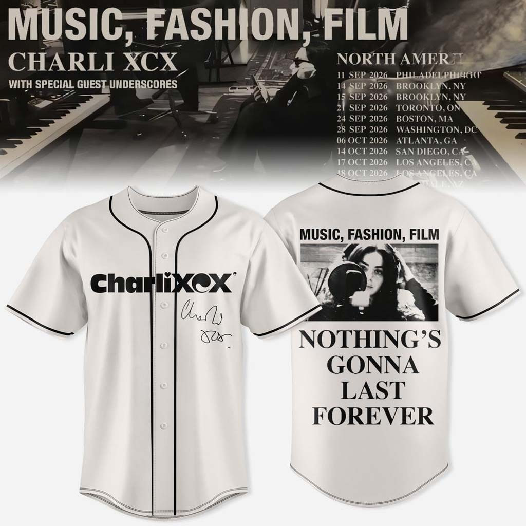 Charli XCX Music Fashion Film 2026 Tour Baseball Jersey Charli XCX Merch Present For Fans - Kdjoy Charli XCX Music Fashion Film 2026 Tour Baseball Jersey Charli XCX Merch Present For Fans - Kdjoy