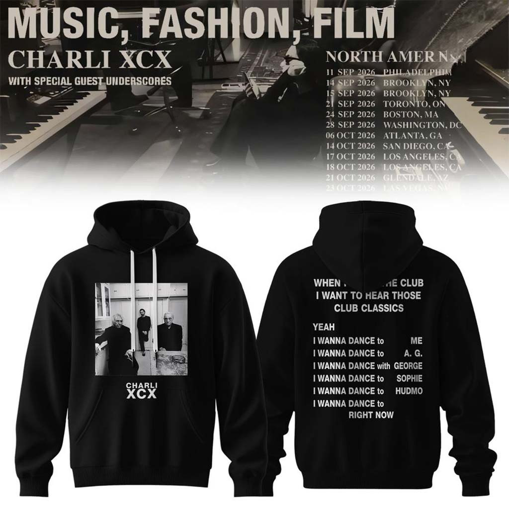 Charli XCX Music Fashion Film 2026 Tour Hoodie Charli XCX Merch Cool Gifts For Music Lovers - Kdjoy Charli XCX Music Fashion Film 2026 Tour Hoodie Charli XCX Merch Cool Gifts For Music Lovers - Kdjoy