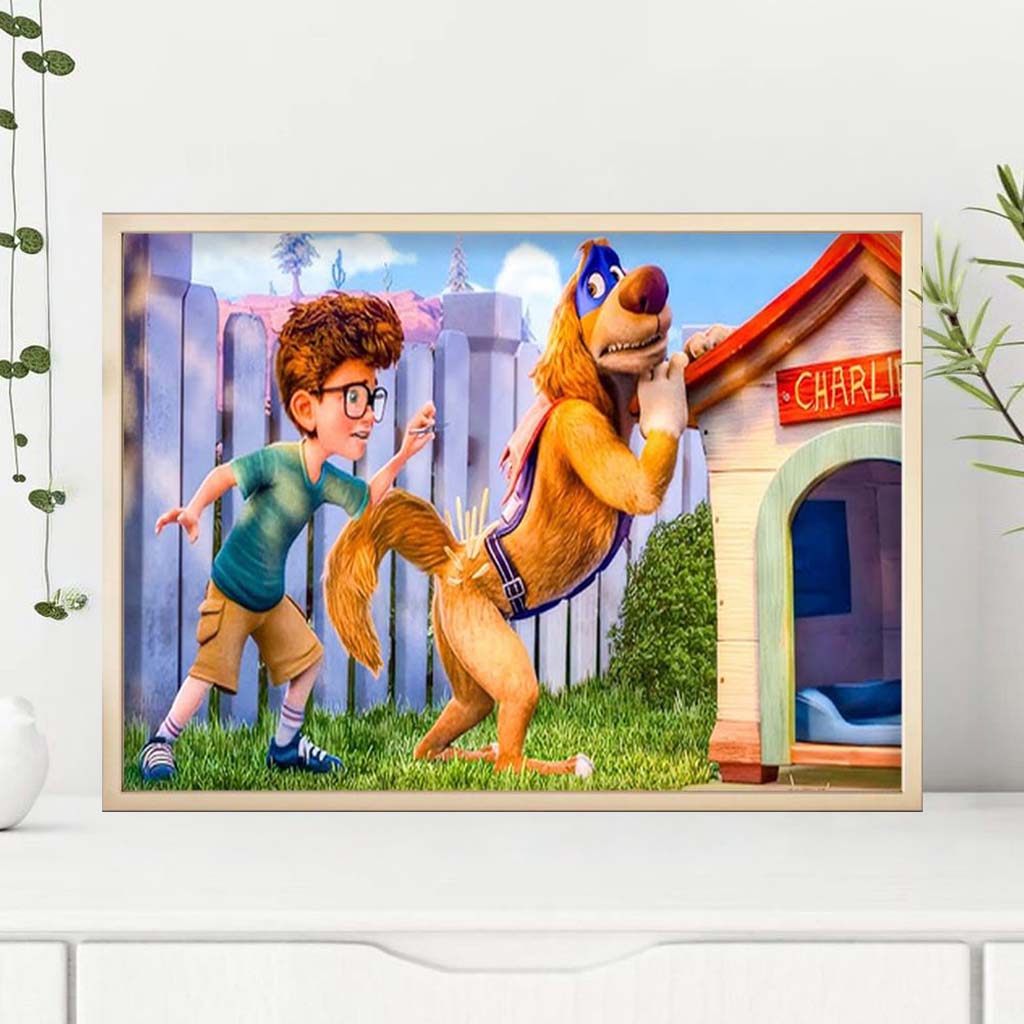 Charlie The Wonderdog Cartoon Movie Poster Charlie The Wonderdog Merch Home Wall Decor - Kdjoy