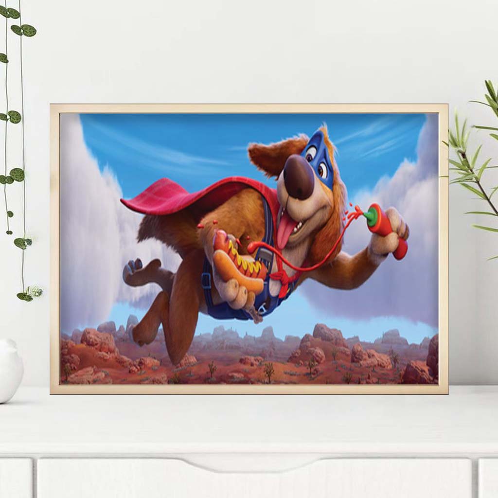 Charlie The Wonderdog Cartoon Movie Poster Charlie The Wonderdog Merch Wall Art Decor - Kdjoy