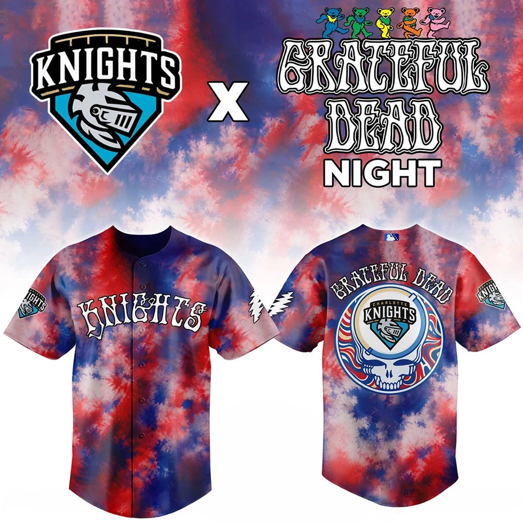 Charlotte Knights Grateful Dead Night Jersey 2026 Charlotte Knights Merch Gift For Brothers - Kdjoy Charlotte Knights Grateful Dead Night Jersey 2026 Charlotte Knights Merch Gift For Brothers - Kdjoy