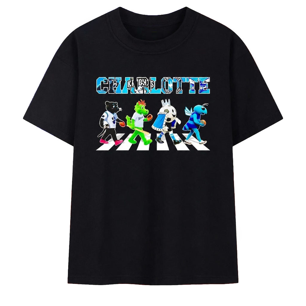 Charlotte Sports Teams Mascot Walking Across T-Shirt Charlotte Pride Shirt Gift For Him - Kdjoy