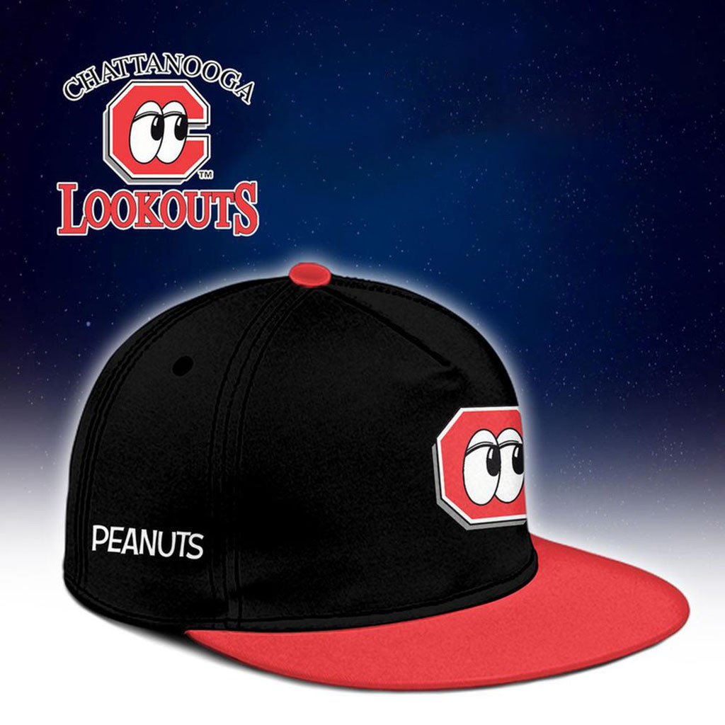 Chattanooga Lookouts X Peanuts Night Snapback Hat Chattanooga Lookouts Merch Fan Gifts - Kdjoy