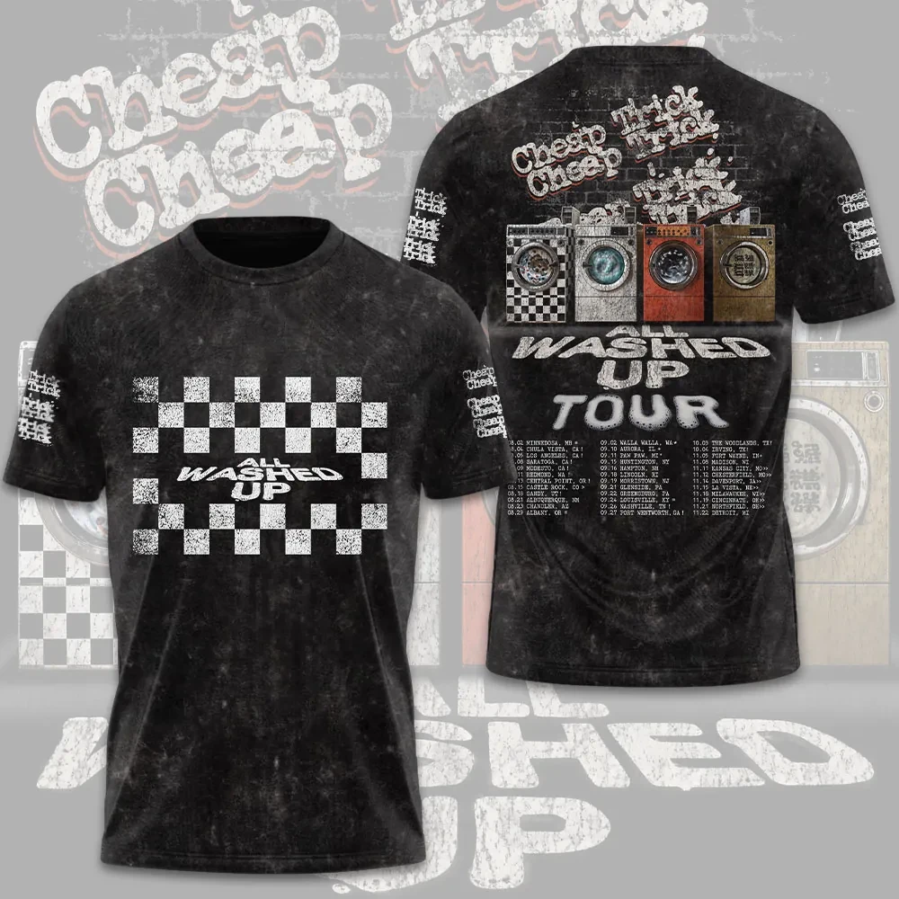 Cheap Trick Tour 2026 Merch Cheap Trick All Washed Up Tour T-Shirt Gifts For Rock Band Fans - Kdjoy