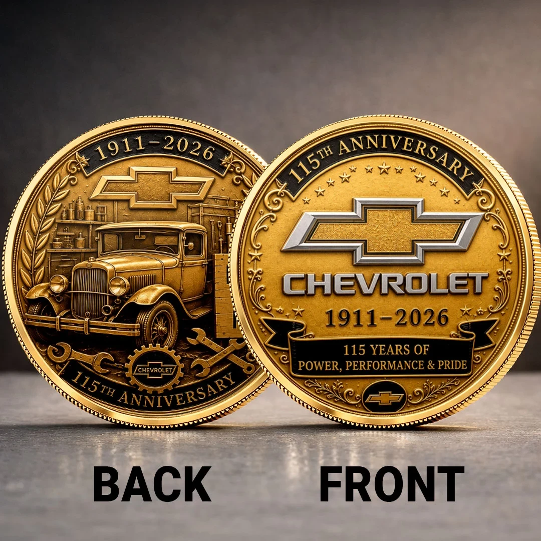 Chevrolet 115th Anniversary Commemorative Coin Chevrolet 1911 2026 Memorial Coin Gifts For Dad - Kdjoy Chevrolet 115th Anniversary Commemorative Coin Chevrolet 1911 2026 Memorial Coin Gifts For Dad - Kdjoy