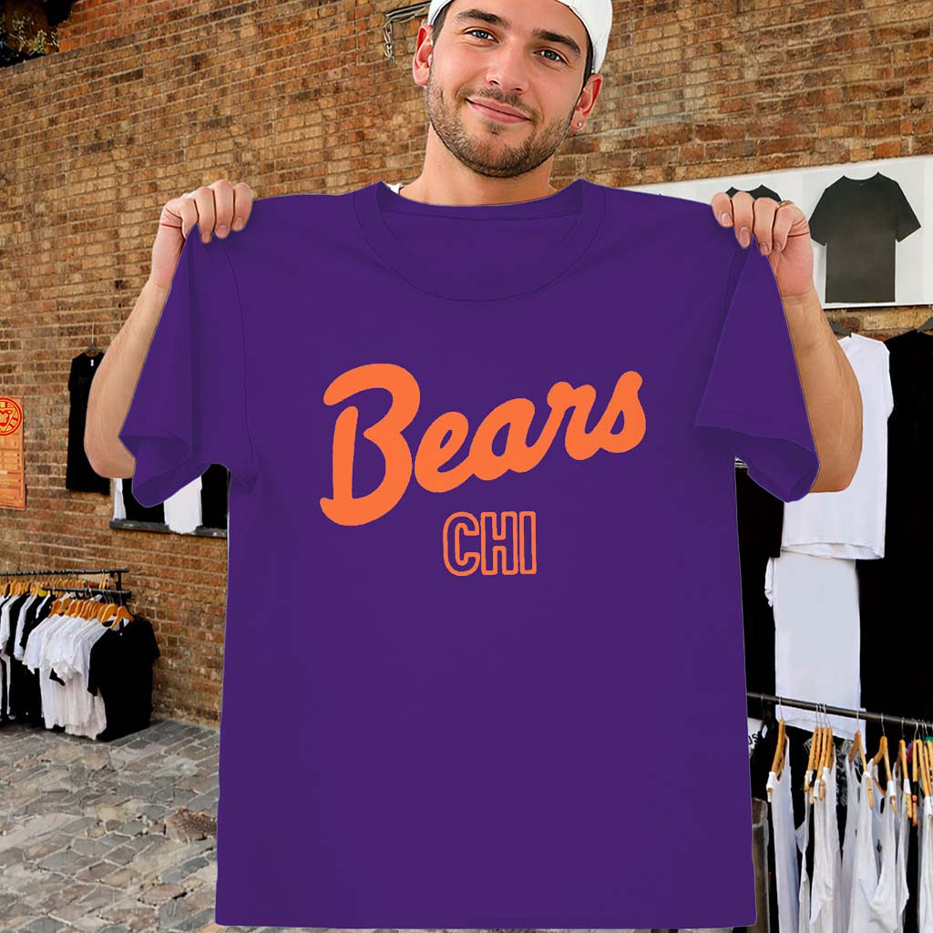 Chicago Bears CHI T-shirt Vintage Bears Football Tee Gifts For Fans - Kdjoy