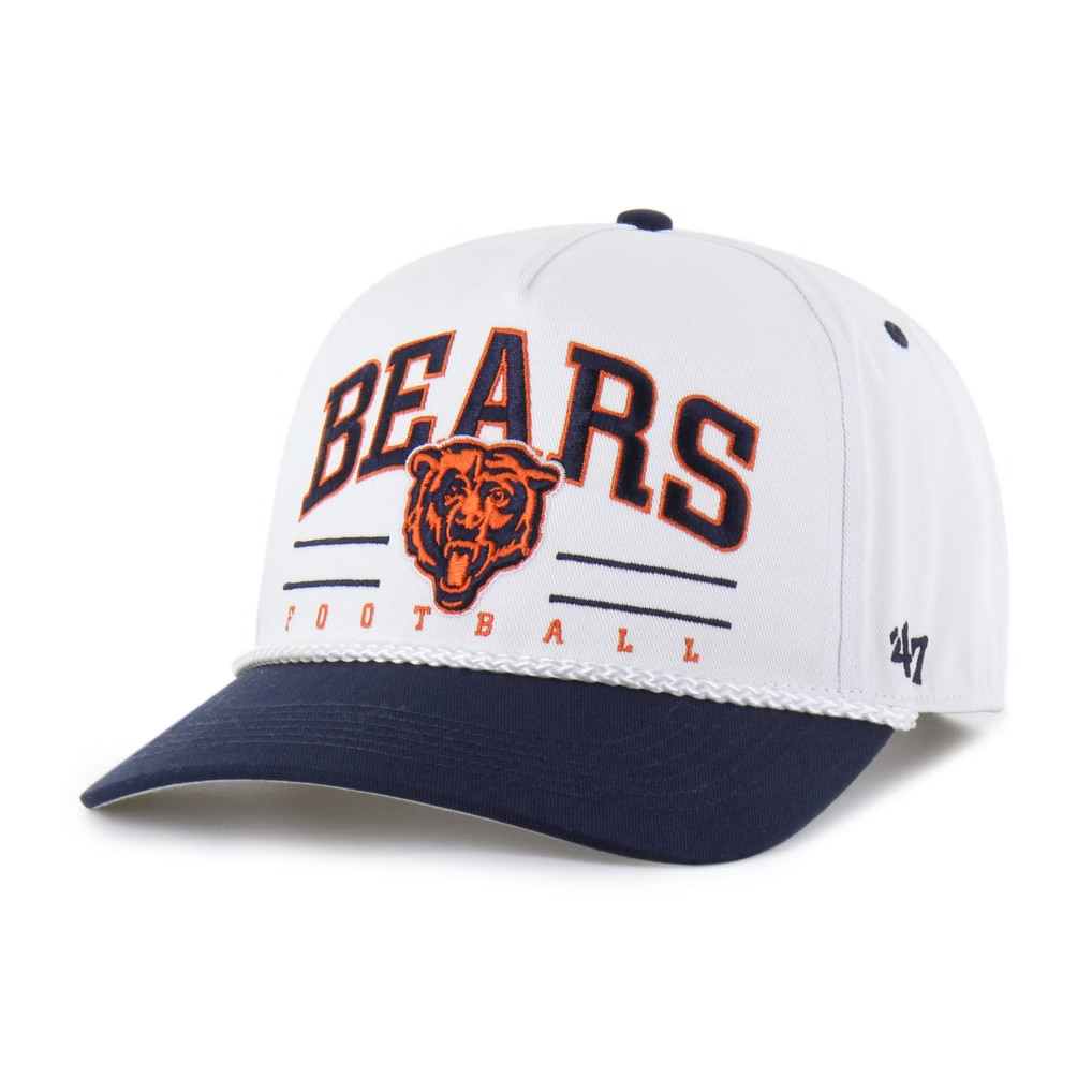 Chicago Bears Merch 2026 Chicago Bears 47 Roscoe Two-Tone Embroidered Hat Football Fan Gifts - Kdjoy Chicago Bears Merch 2026 Chicago Bears 47 Roscoe Two-Tone Embroidered Hat Football Fan Gifts - Kdjoy