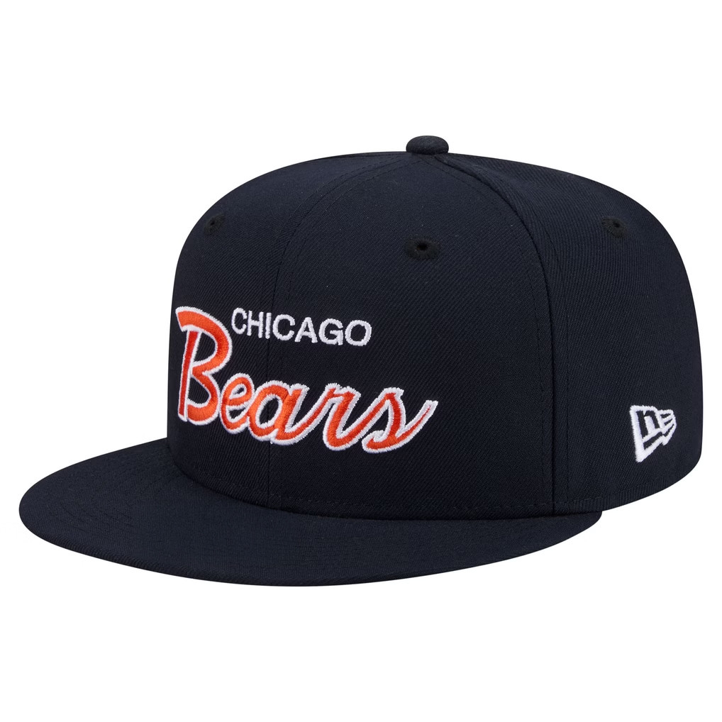 Chicago Bears Merch 2026 Chicago Bears Core Team Script Snapback Hat Navy Football Fan Gear - Kdjoy
